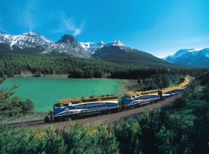 Green Lake Train through the Rocky Mountains