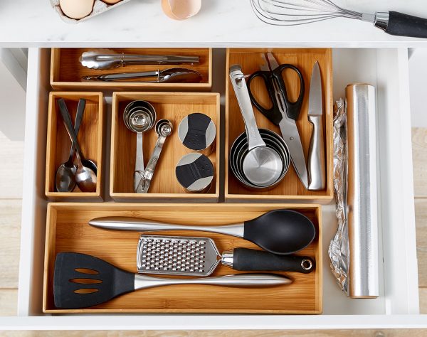 organised kitchen draws