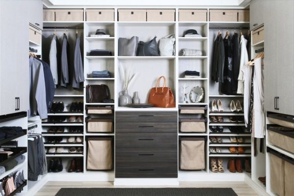 organised wardrobe 