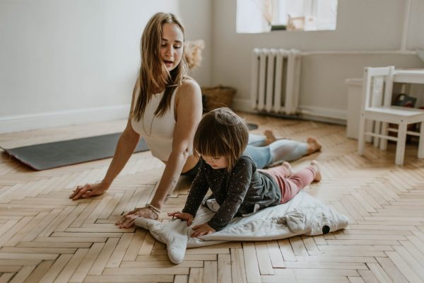 exercising with children