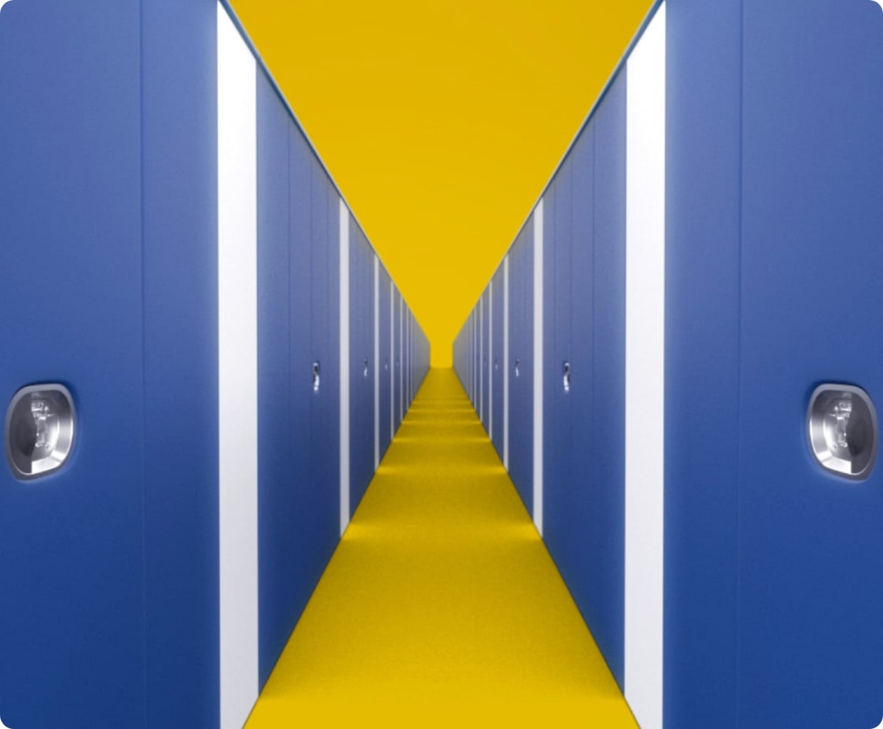 Rectangle 77@2x A storage facility hallway