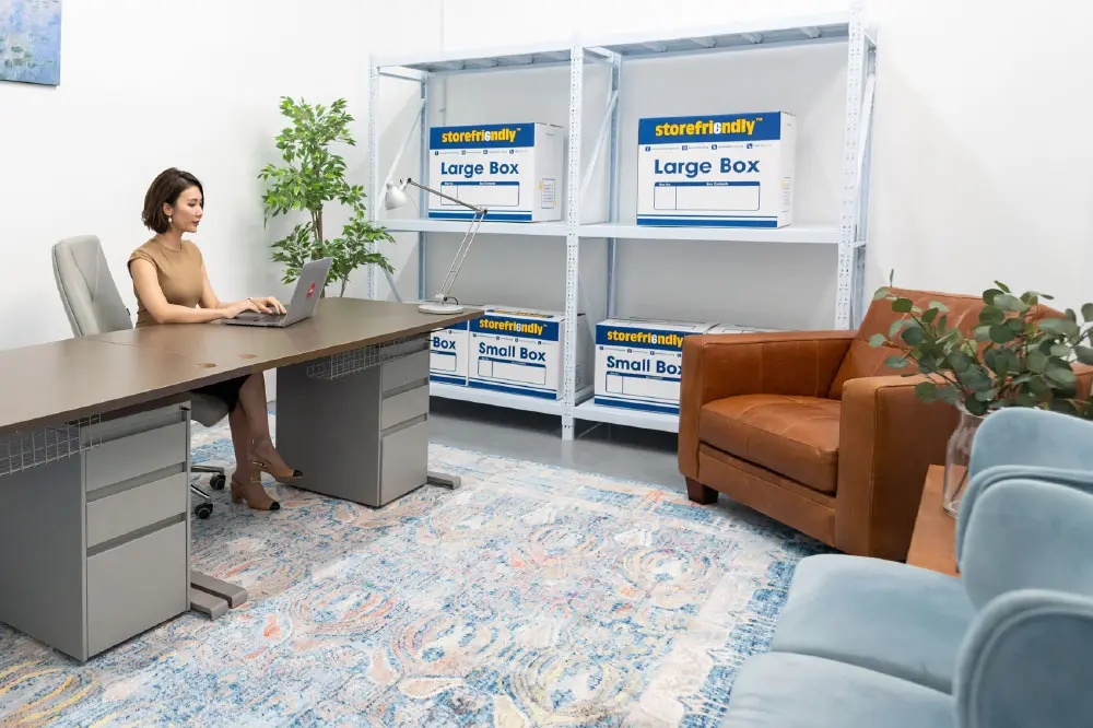 SFBlog_WFBizWorkspace A woman working in an office space