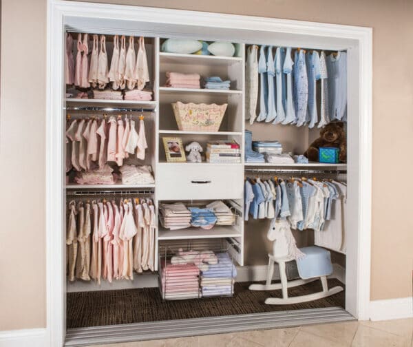 an organized kids closet
