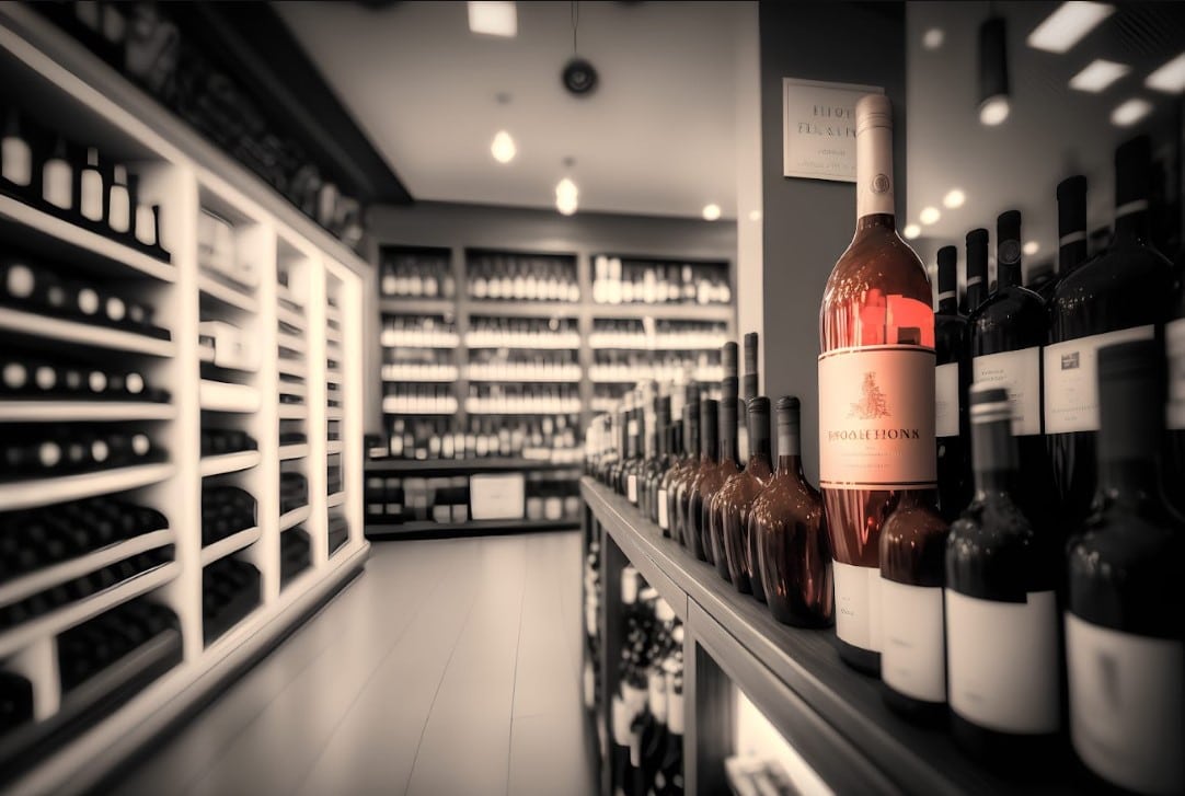 Rows of wine bottles stored in a modern wine cellar service setup with controlled lighting and temperature for optimal preservation.